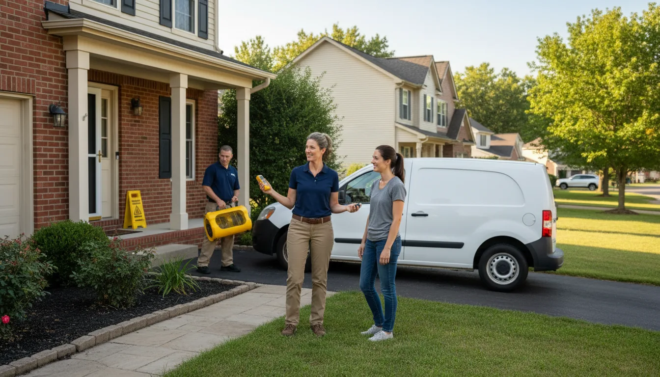 Residential water damage restoration in Tresckow, PA